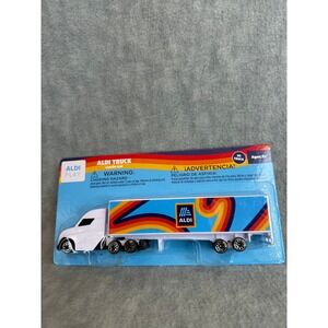 Aldi Play US Truck White Semi Trailer Toy Diecast Collectible Rainbow Logo New